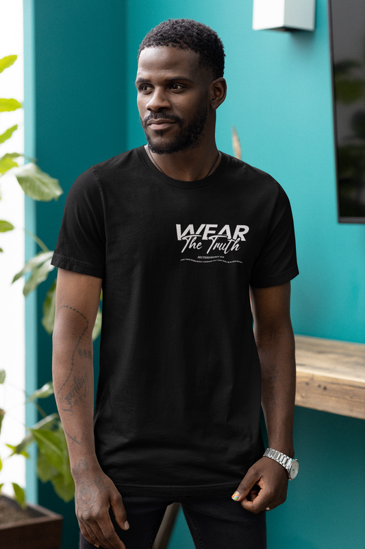 Wear The Truth -Black Tee White Font