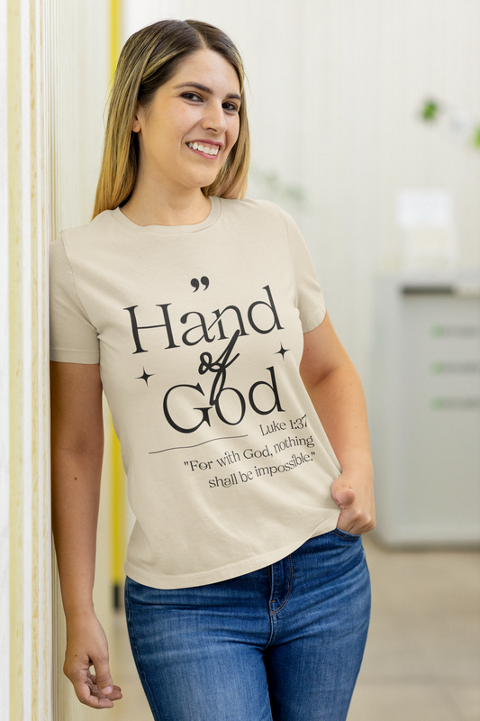 Hand Of God With Black Font Design -Unisex Jersey Tee Available in 11 Colors